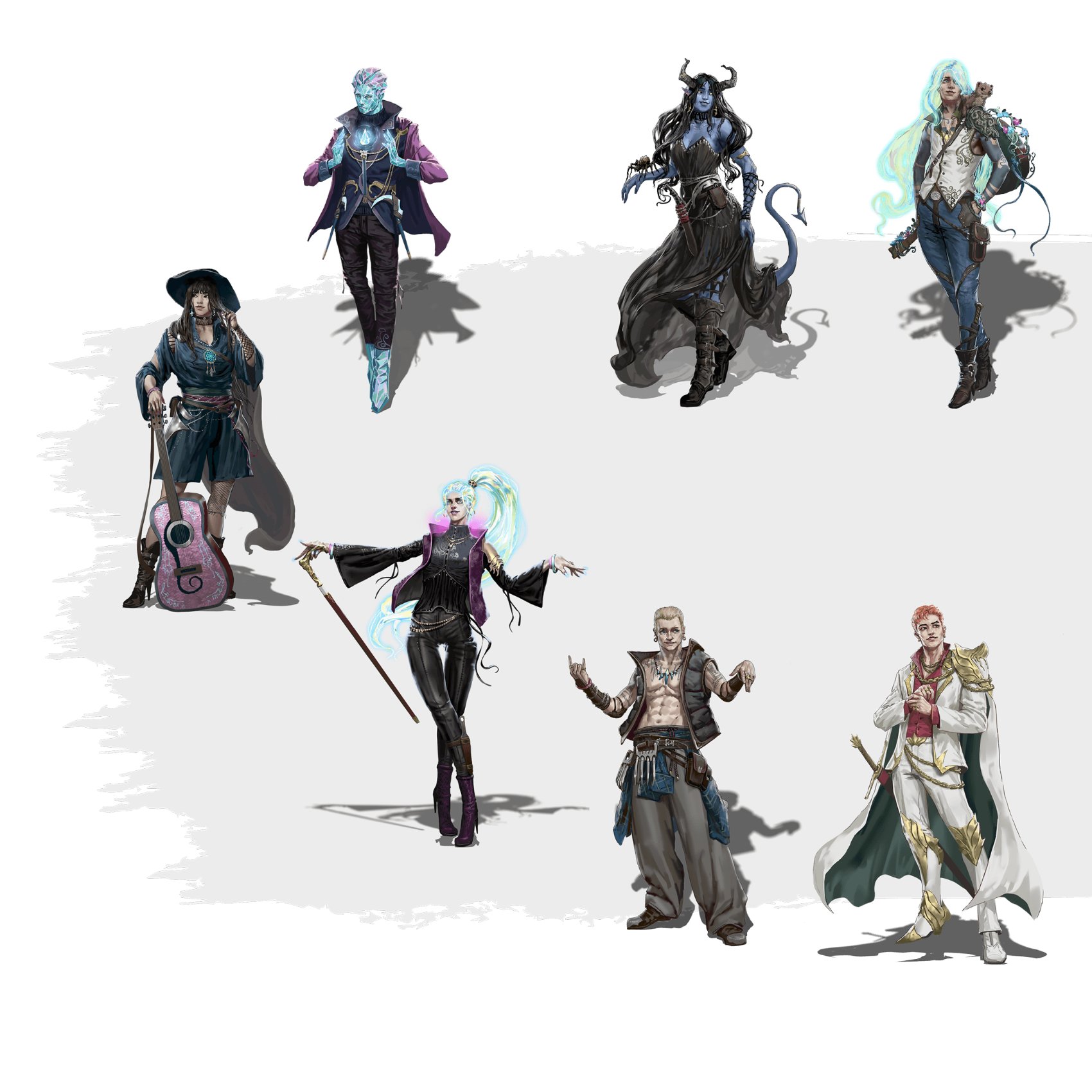 The full cast of Idols of the Neon Dark characters